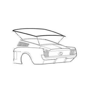Borracha/Guarnição Vidro Traseiro Vigia Ford Mustang 1967 - 1968 Fastback Fastback