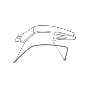 Borracha/Guarnição da Canaleta do Teto Ford Mustang 1967 - 1968 Fastback Fastback (Par)