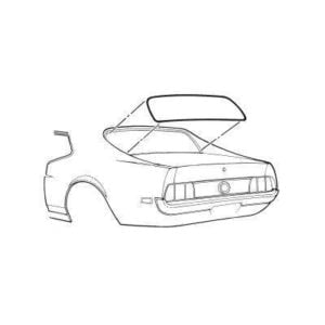 Borracha/Guarnição da Janela Traseira Ford Mustang 1971 - 1973 Coupe Coupe